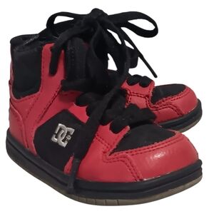 DC Kids Bold Red and Black Sneakers